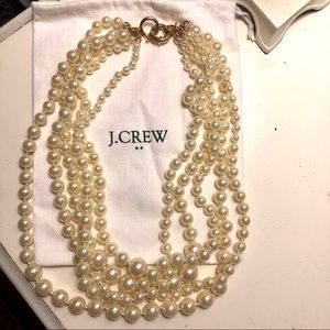 J. Crew Faux Pearl Five Strand Necklace